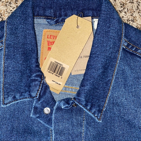 NWT Men’s Levi’s Hype Trucker Blue Denim Jacket - Picture 7 of 8